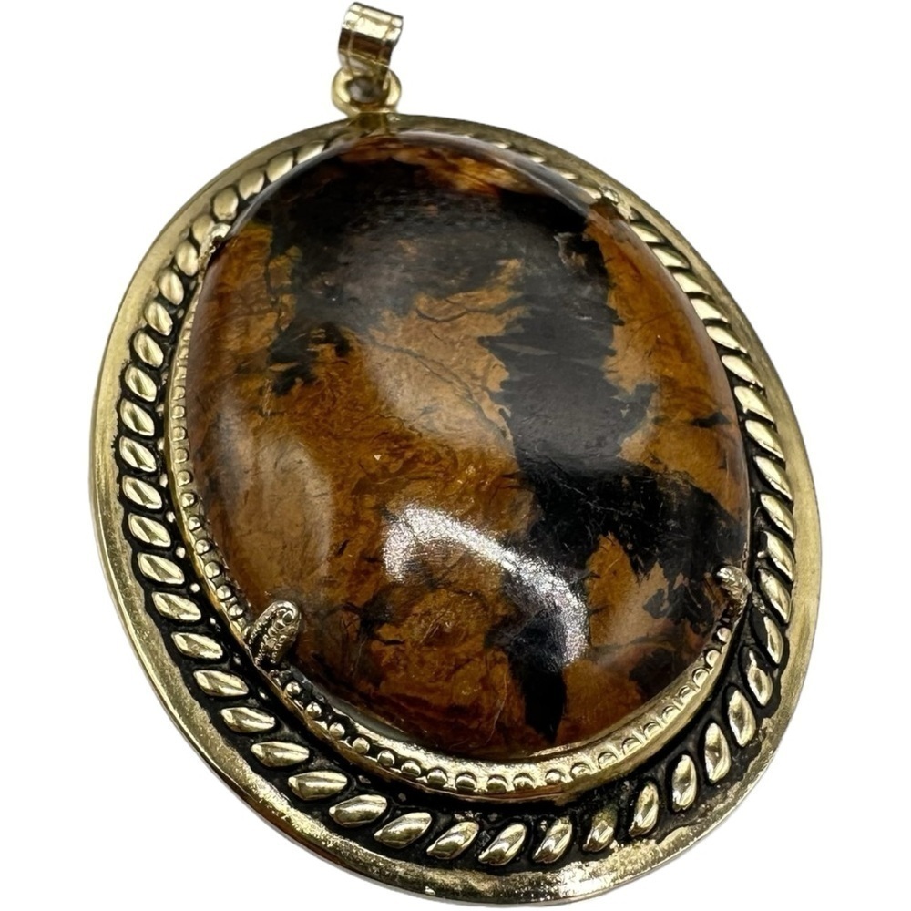 Tigers Eye Pendant - Costume Jewelry - Faux Stone